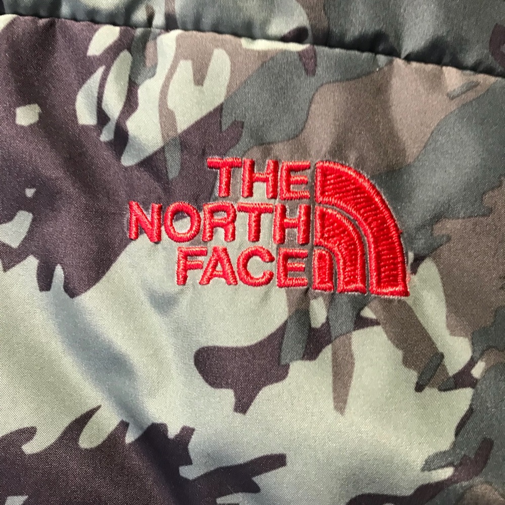 Camo puffy North face jacket